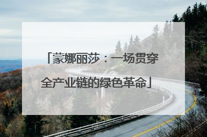 蒙娜丽莎：一场贯穿全产业链的绿色革命