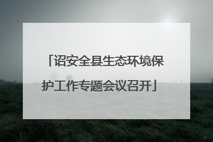 诏安全县生态环境保护工作专题会议召开