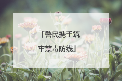 警民携手筑牢禁毒防线