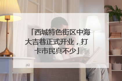 西城特色街区中海大吉巷正式开业，打卡市民真不少
