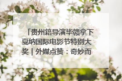 贵州籍导演毕赣拿下戛纳国际电影节特别大奖｜外媒点赞：奇妙而广阔的纯粹电影梦