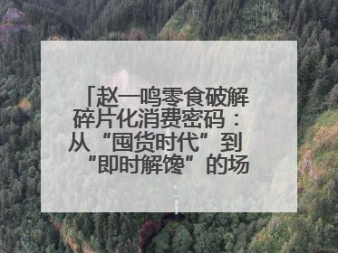 赵一鸣零食破解碎片化消费密码：从“囤货时代”到“即时解馋”的场景革新