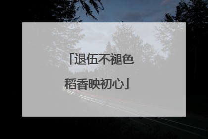 退伍不褪色 稻香映初心