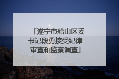 遂宁市船山区委书记段勇接受纪律审查和监察调查