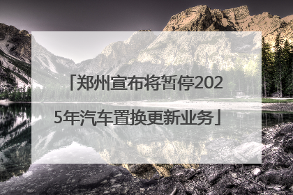 郑州宣布将暂停2025年汽车置换更新业务