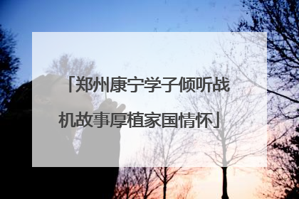 郑州康宁学子倾听战机故事厚植家国情怀