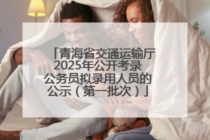 青海省交通运输厅2025年公开考录公务员拟录用人员的公示（第一批次）