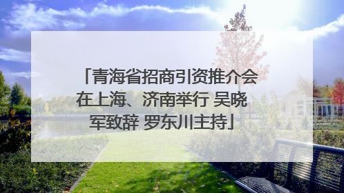 青海省招商引资推介会在上海、济南举行 吴晓军致辞 罗东川主持