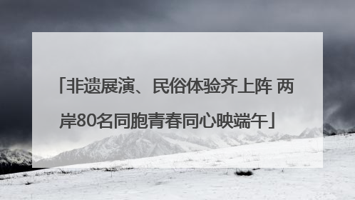 非遗展演、民俗体验齐上阵 两岸80名同胞青春同心映端午