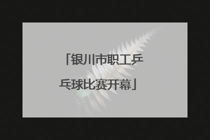 银川市职工乒乓球比赛开幕