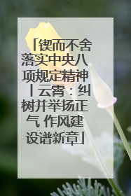 锲而不舍落实中央八项规定精神丨云霄：纠树并举扬正气 作风建设谱新章