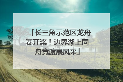长三角示范区龙舟赛开桨！边界湖上同舟竞渡展风采