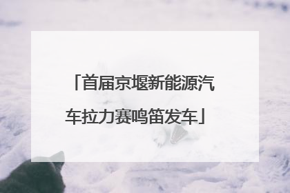 首届京堰新能源汽车拉力赛鸣笛发车