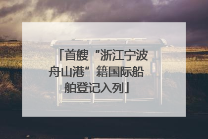 首艘“浙江宁波舟山港”籍国际船舶登记入列