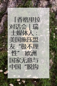 香格里拉对话会｜瑞士媒体人：美国施压盟友“极不理性” 欧洲国家无意与中国“脱钩断链”