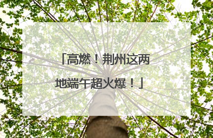 高燃！荆州这两地端午超火爆！