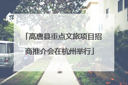 高唐县重点文旅项目招商推介会在杭州举行