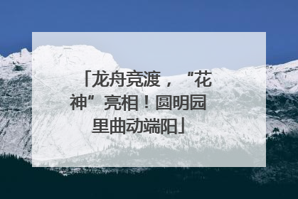 龙舟竞渡，“花神”亮相！圆明园里曲动端阳