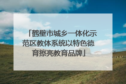 鹤壁市城乡一体化示范区教体系统以特色德育擦亮教育品牌