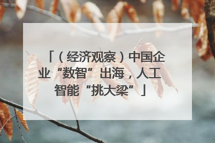 （经济观察）中国企业“数智”出海，人工智能“挑大梁”
