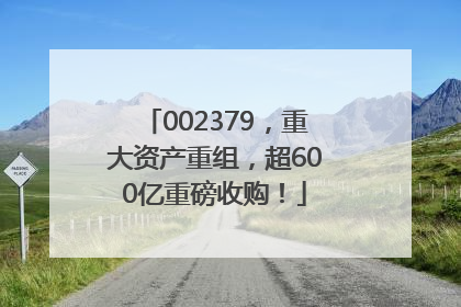 002379，重大资产重组，超600亿重磅收购！