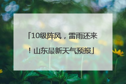 10级阵风，雷雨还来！山东最新天气预报