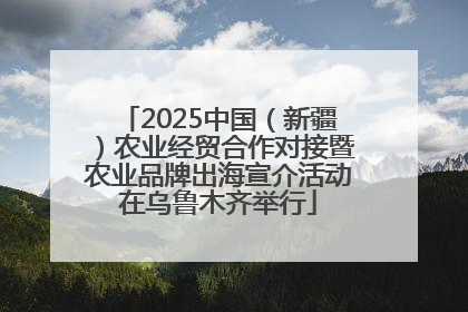2025中国（新疆）农业经贸合作对接暨农业品牌出海宣介活动在乌鲁木齐举行