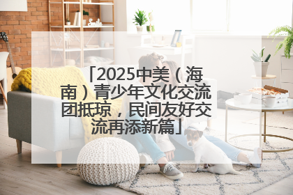 2025中美（海南）青少年文化交流团抵琼，民间友好交流再添新篇