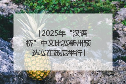 2025年“汉语桥”中文比赛新州预选赛在悉尼举行
