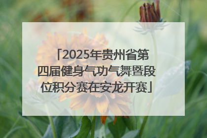 2025年贵州省第四届健身气功气舞暨段位积分赛在安龙开赛