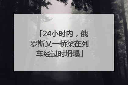 24小时内，俄罗斯又一桥梁在列车经过时坍塌