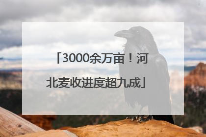 3000余万亩！河北麦收进度超九成