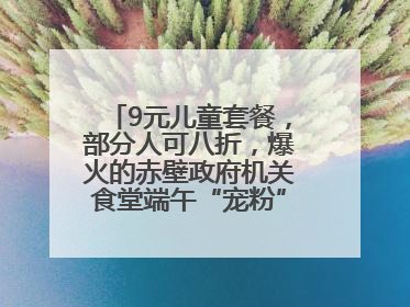 9元儿童套餐，部分人可八折，爆火的赤壁政府机关食堂端午“宠粉” 再升级